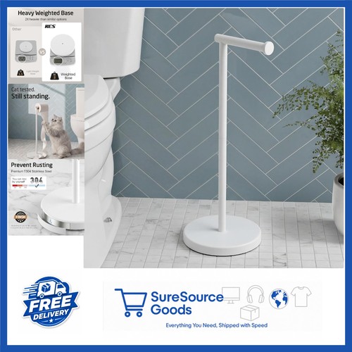 White toilet paper holder - white,